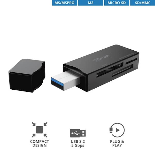 TRUST ČITALEC KARTIC NANGA USB 3.2