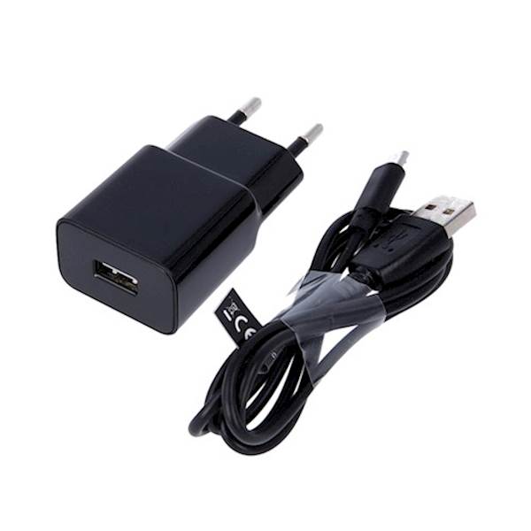 ADAPTER+KABEL MICRO USB 1A ČRN