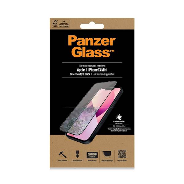 XX PANZERGLASS IPHONE 13 MINI CF AB BLACK