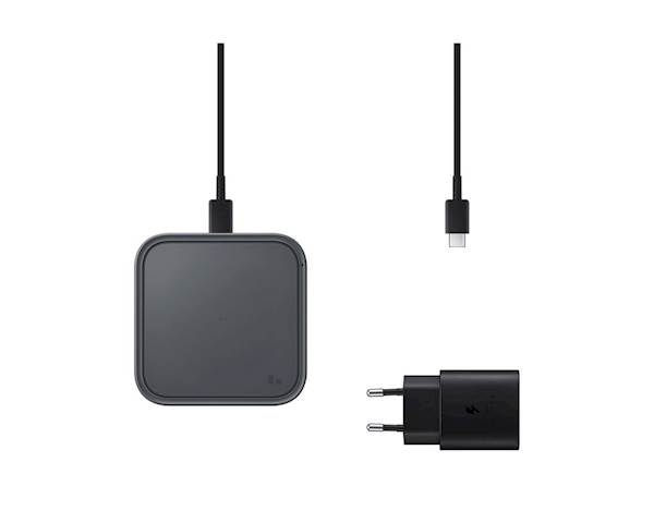 BREZŽIČNA POLNILNA POS.+ADAPTER+KABEL15W SIVA