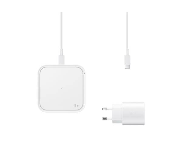 BREZŽIČNA POLNILNA POS.+ADAPTER+KABEL 15W BELA