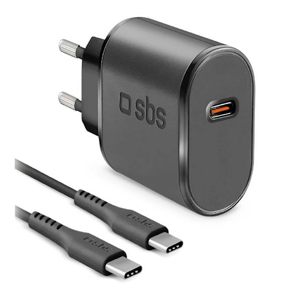 ADAPTER USB-C 15W + USB-C KABEL 1M ČRN