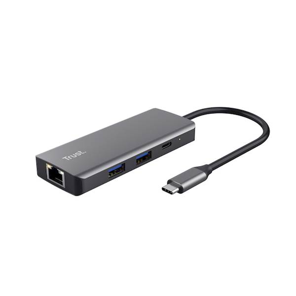 TRUST MULTIPORT DALYX 6/1 USB-C ADAPTER ALUMINIJ