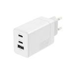 ADAPTER HITRI USB-A +2x USB-C 65W WHITE