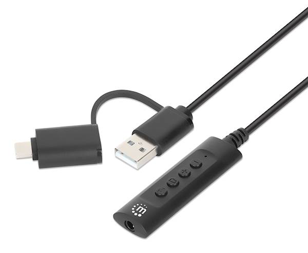 MANHATTAN ADAPTER 2/1 USB-3.5MM