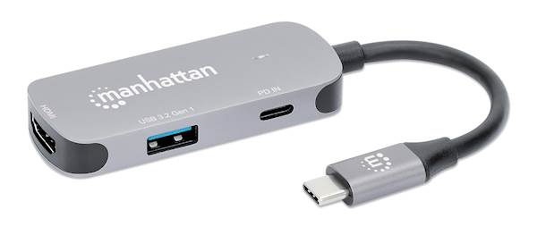 MANHATTAN PRIKLOPNA POSTAJA USB-C to HDMI 3/1+POWE